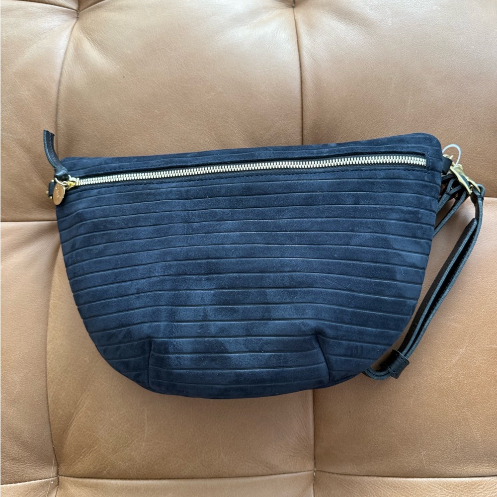 Clare V. Navy Suede Grand Fanny